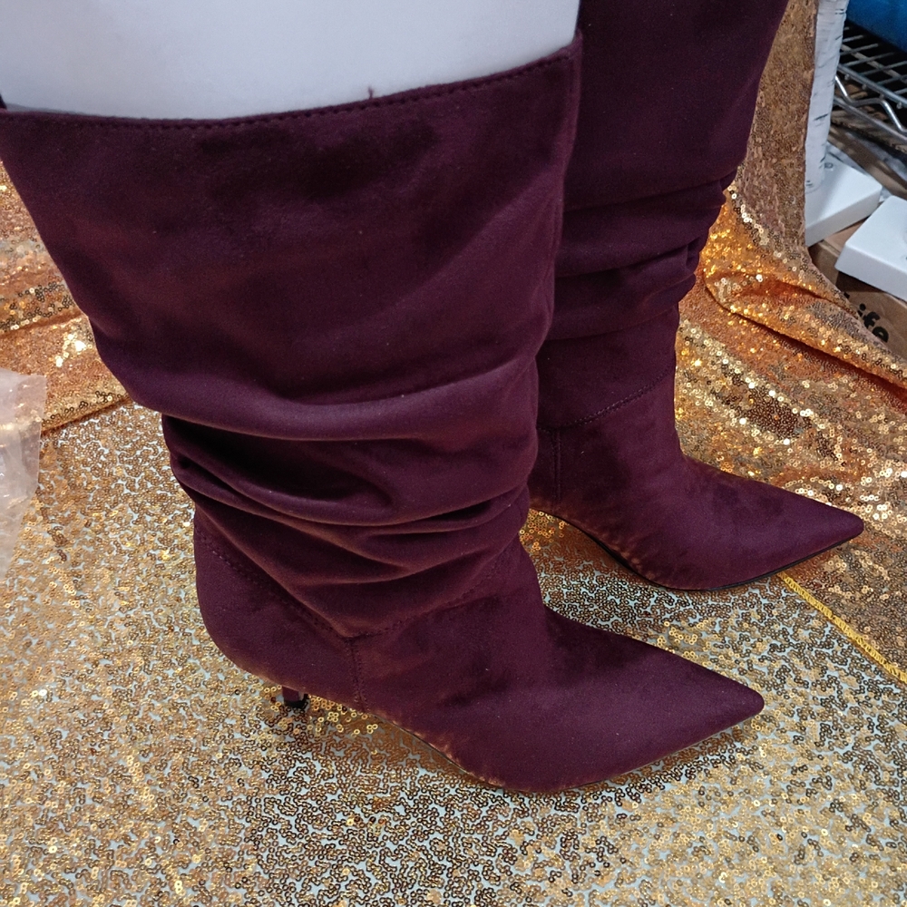 Nine West Deep Burgundy Heeled Boots